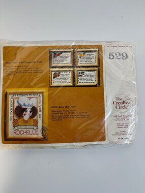 The Creative Circle 529 Kiss the Cook Needlepoint Kit Vintage 1981 Sealed